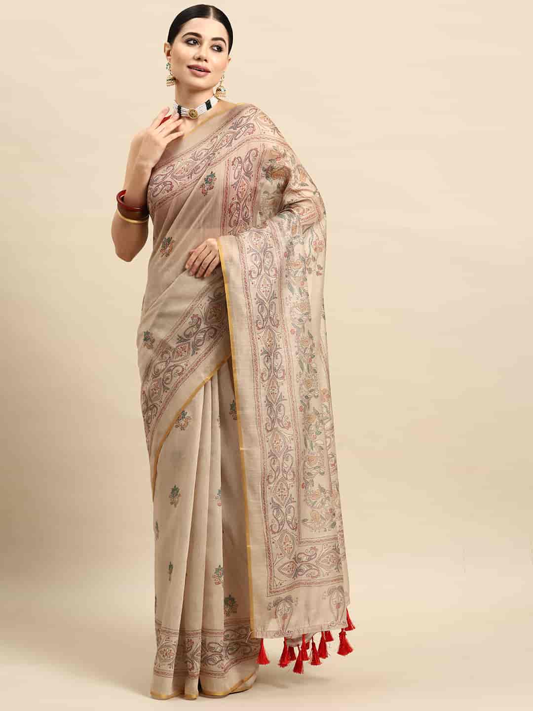 Women Kalamkari Digital Print Saree