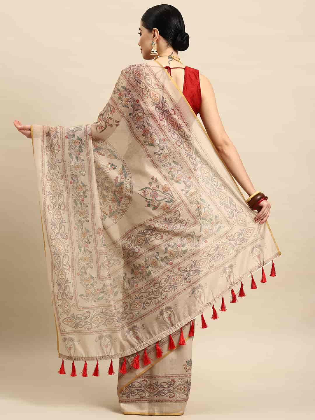 Women Kalamkari Digital Print Saree