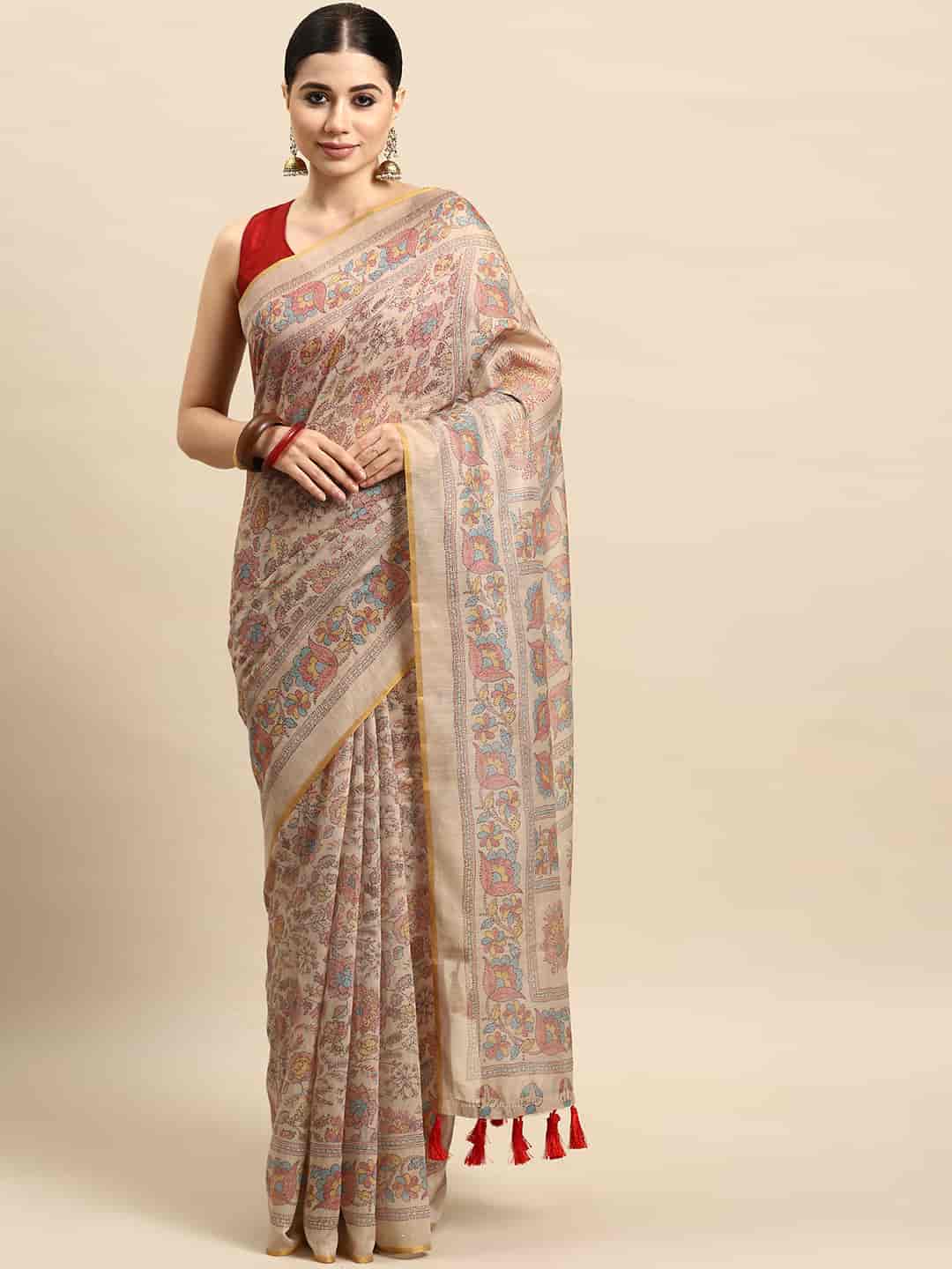 Women Kalamkari Digital Print Saree