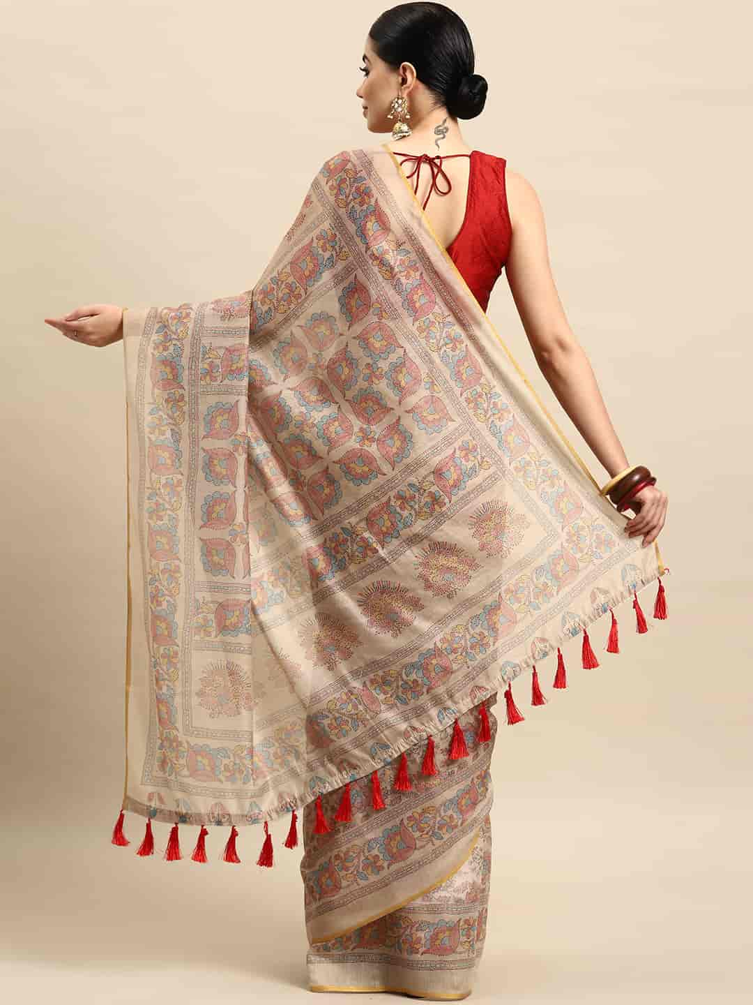 Women Kalamkari Digital Print Saree