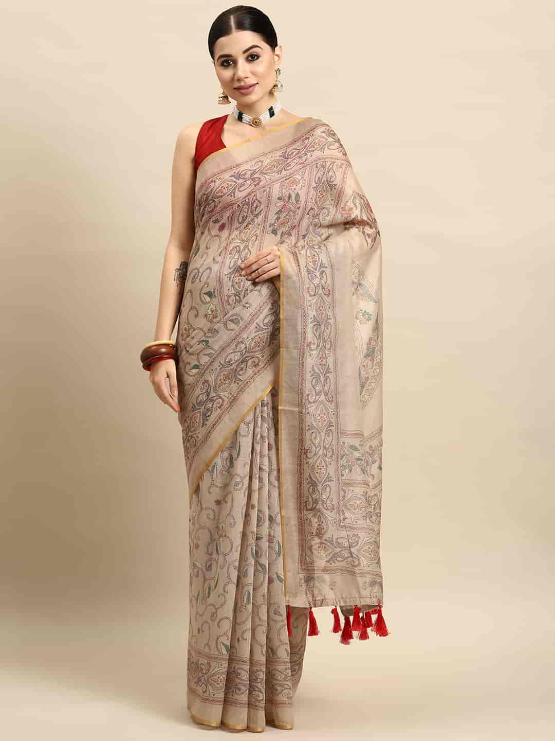 Women Kalamkari Digital Print Saree