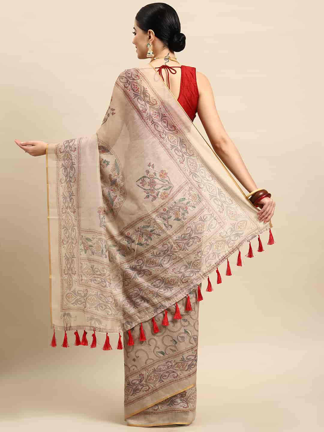 Women Kalamkari Digital Print Saree