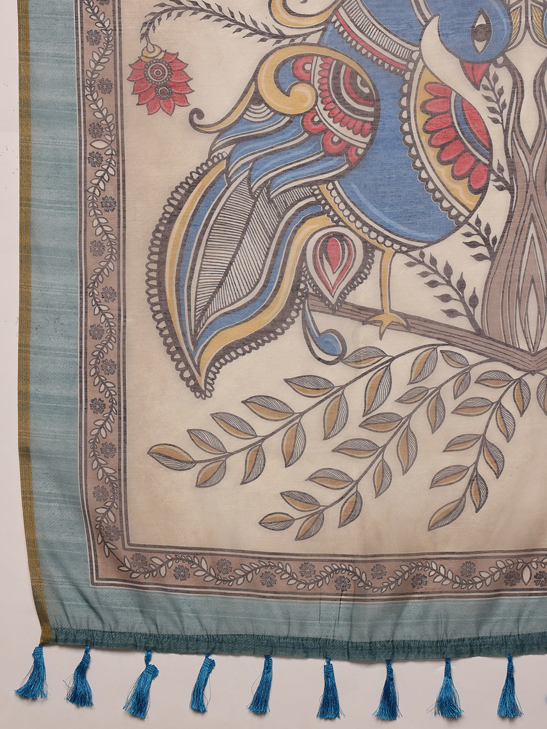 Madhubani Cotton Blend Digital Print Saree