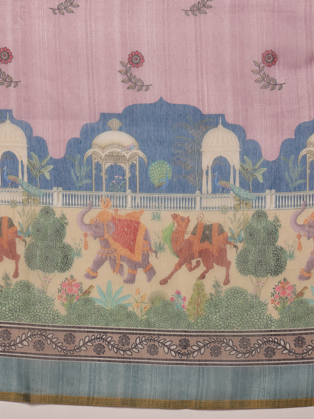 Madhubani Cotton Blend Digital Print Saree