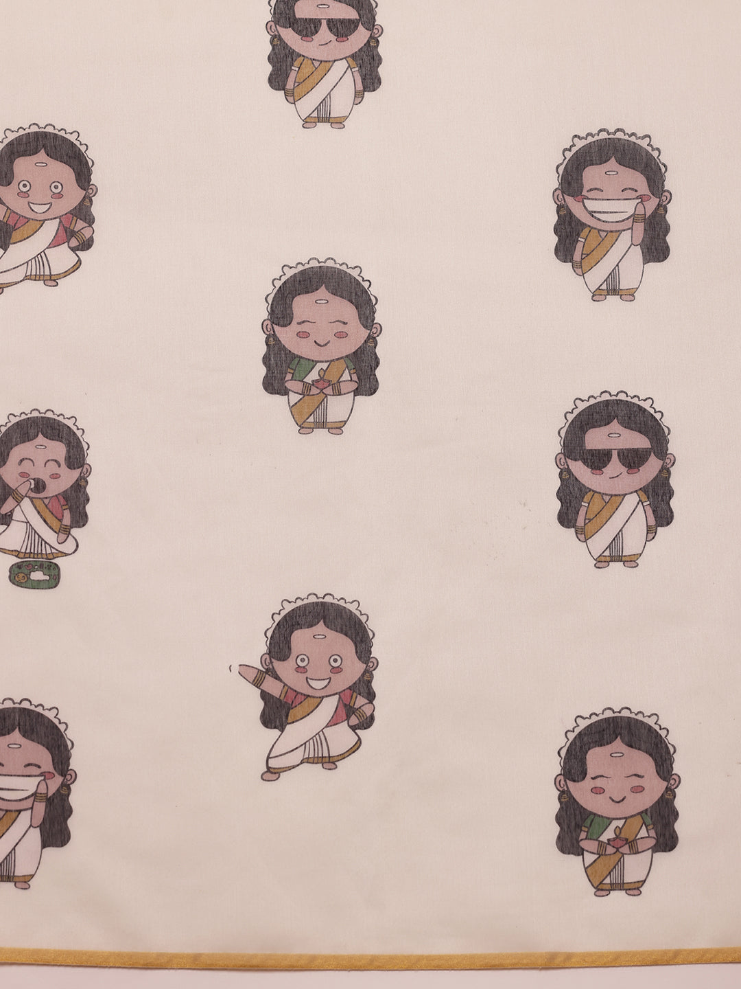 Women Cotton Blend Digital Printed Saree