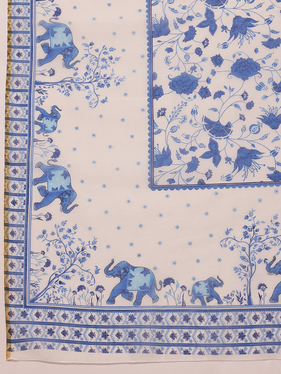 Women Cotton Blend Digital Printed Saree