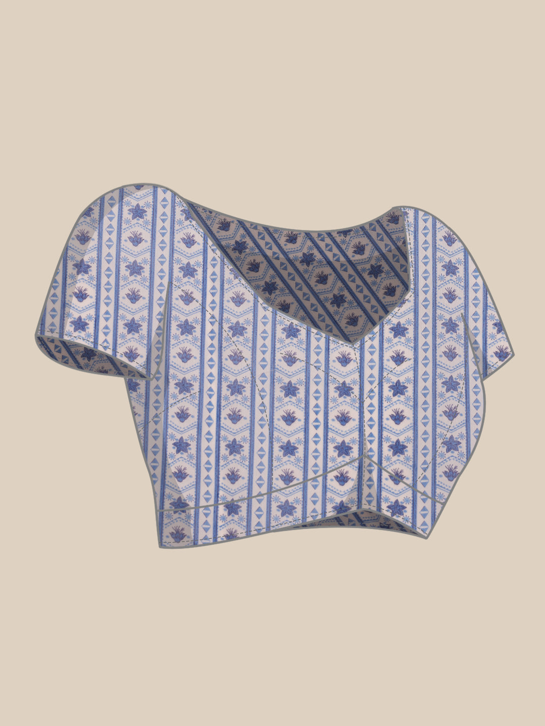 Women Cotton Blend Digital Printed Saree