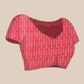 Chanderi Cotton Half & Half Printed Pink Saree