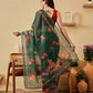 Pichwai Kalamkari Digital Printed Chanderi Saree