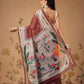 Bandhani Printed Chanderi Saree With Paithani Border