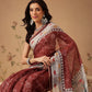 Bandhani Printed Chanderi Saree With Paithani Border