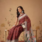 Bandhani Printed Chanderi Saree With Paithani Border
