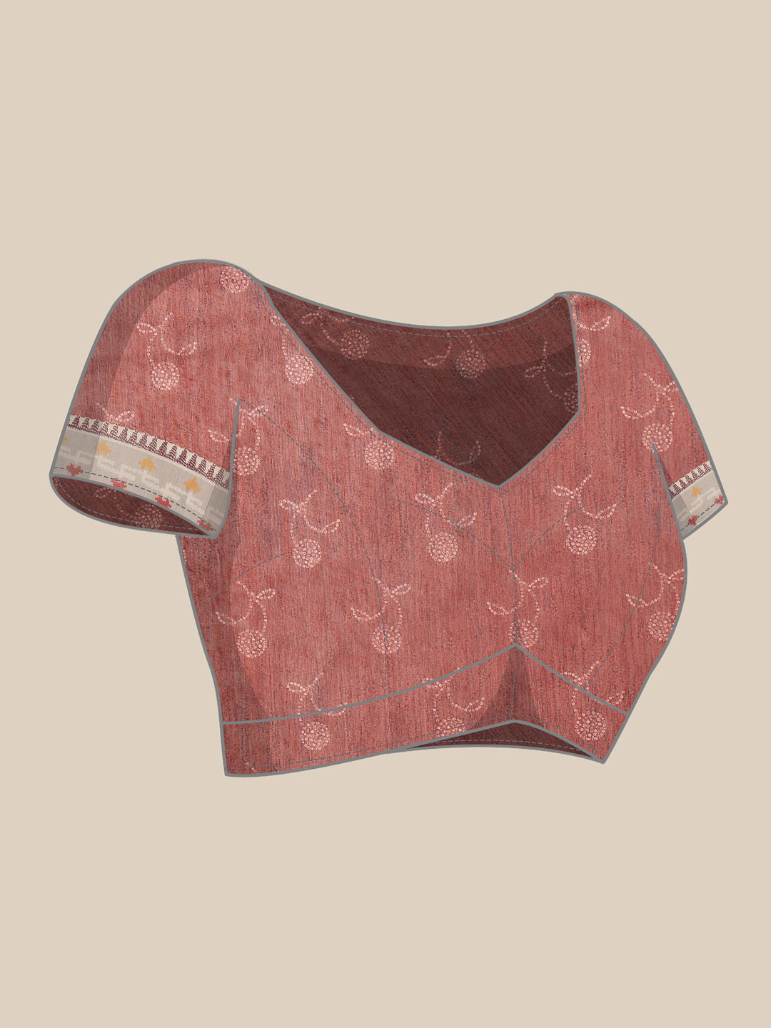 Bandhani Printed Chanderi Saree With Paithani Border