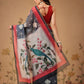 Bandhani Printed Chanderi Saree With Paithani Border