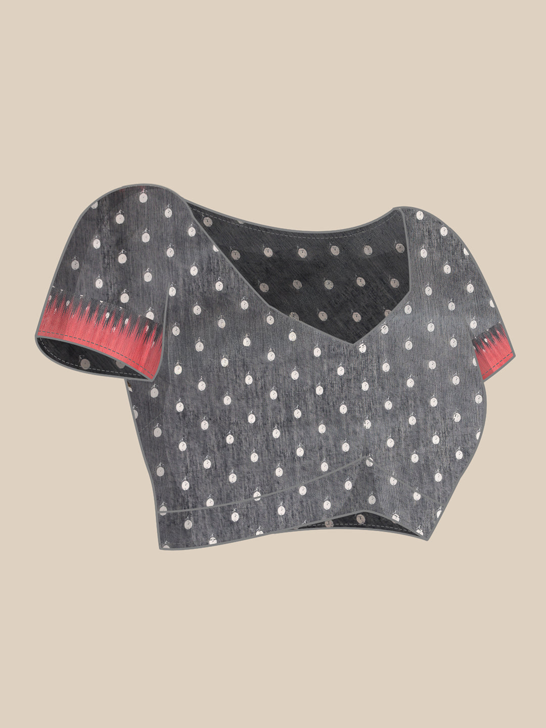 Bandhani Printed Chanderi Saree With Paithani Border