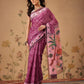 Bandhani Printed Chanderi Saree With Paithani Border