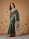 Bandhani Printed Chanderi Saree With Paithani Border