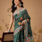 Bandhani Printed Chanderi Saree With Paithani Border