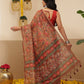 Kalamkari Printed Cotton Chanderi Saree With Beautifull Tassels