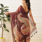 Kalamkari Printed Cotton Chanderi Saree With Beautifull Tassels