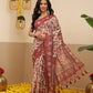 Women's Digital Printed Cotton Chanderi Saree With Beautiful Tassels