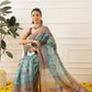 Women's Digital Printed Cotton Chanderi Saree With Beautiful Tassels