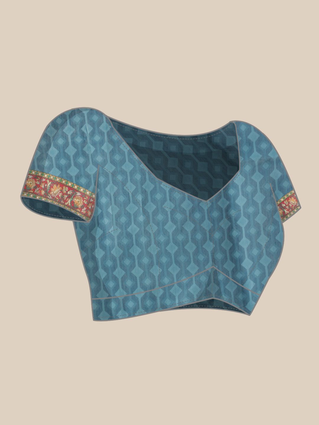 Women's Digital Printed Cotton Chanderi Saree With Beautiful Tassels