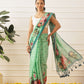 Women's Digital Printed Cotton Chanderi Saree With Beautiful Tassels