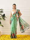 Women's Digital Printed Cotton Chanderi Saree With Beautiful Tassels