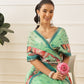 Women's Digital Printed Cotton Chanderi Saree With Beautiful Tassels
