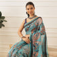 Women's Digital Printed Cotton Chanderi Saree With Beautiful Tassels