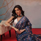 Digital Printed Premium Cotton Blend Chanderi Saree with Traditional Motifs & Tassel
