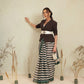 Digital Printed Premium Cotton Blend Chanderi Saree with Traditional Motifs & Tassel
