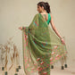Digital Printed Premium Cotton Blend Chanderi Saree with Traditional Motifs & Tassel