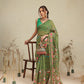 Digital Printed Premium Cotton Blend Chanderi Saree with Traditional Motifs & Tassel
