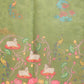 Digital Printed Premium Cotton Blend Chanderi Saree with Traditional Motifs & Tassel