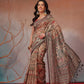Digital Printed Premium Cotton Blend Chanderi Saree with Traditional Motifs & Tassel