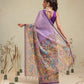 Digital Printed Premium Cotton Blend Chanderi Saree with Traditional Motifs & Tassel