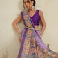Digital Printed Premium Cotton Blend Chanderi Saree with Traditional Motifs & Tassel