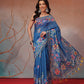 Digital Printed Premium Cotton Blend Chanderi Saree with Traditional Motifs & Tassel