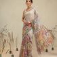 Digital Printed Premium Cotton Blend Chanderi Saree with Traditional Motifs & Tassel