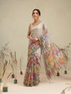 Digital Printed Premium Cotton Blend Chanderi Saree with Traditional Motifs & Tassel
