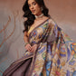 Digital Printed Premium Cotton Blend Chanderi Saree with Traditional Motifs & Tassel