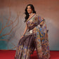 Digital Printed Premium Cotton Blend Chanderi Saree with Traditional Motifs & Tassel