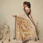 Digital Printed Premium Cotton Blend Chanderi Saree with Traditional Motifs & Tassel