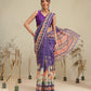 Digital Printed Premium Cotton Blend Chanderi Saree with Traditional Motifs & Tassel