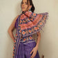Digital Printed Premium Cotton Blend Chanderi Saree with Traditional Motifs & Tassel