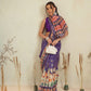 Digital Printed Premium Cotton Blend Chanderi Saree with Traditional Motifs & Tassel