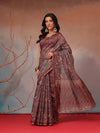 Digital Printed Premium Cotton Blend Chanderi Saree with Traditional Motifs & Tassel