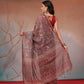 Digital Printed Premium Cotton Blend Chanderi Saree with Traditional Motifs & Tassel